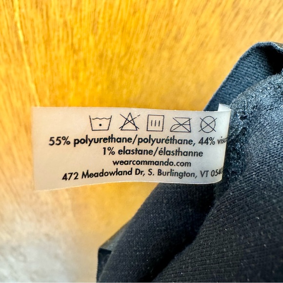 Commando Faux Leather Paperbag Tie Waist Tapered Leg Pants Black Small S - Picture 9 of 14